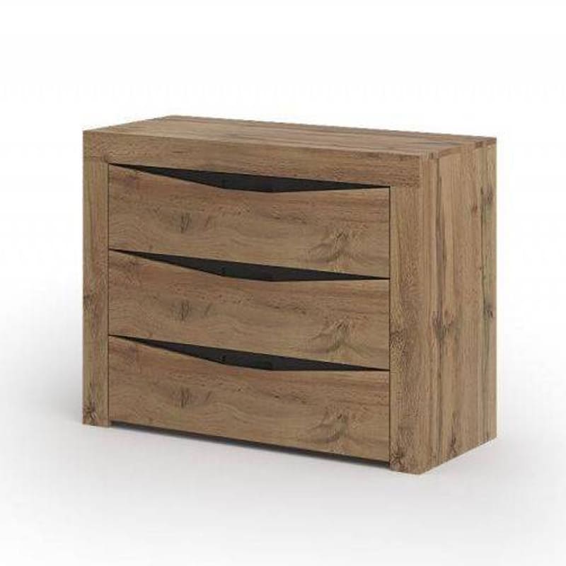 Комод "Паола" 3 ящика  (КМ 701 Венге/Дуб крафт золото 1008*860*436)